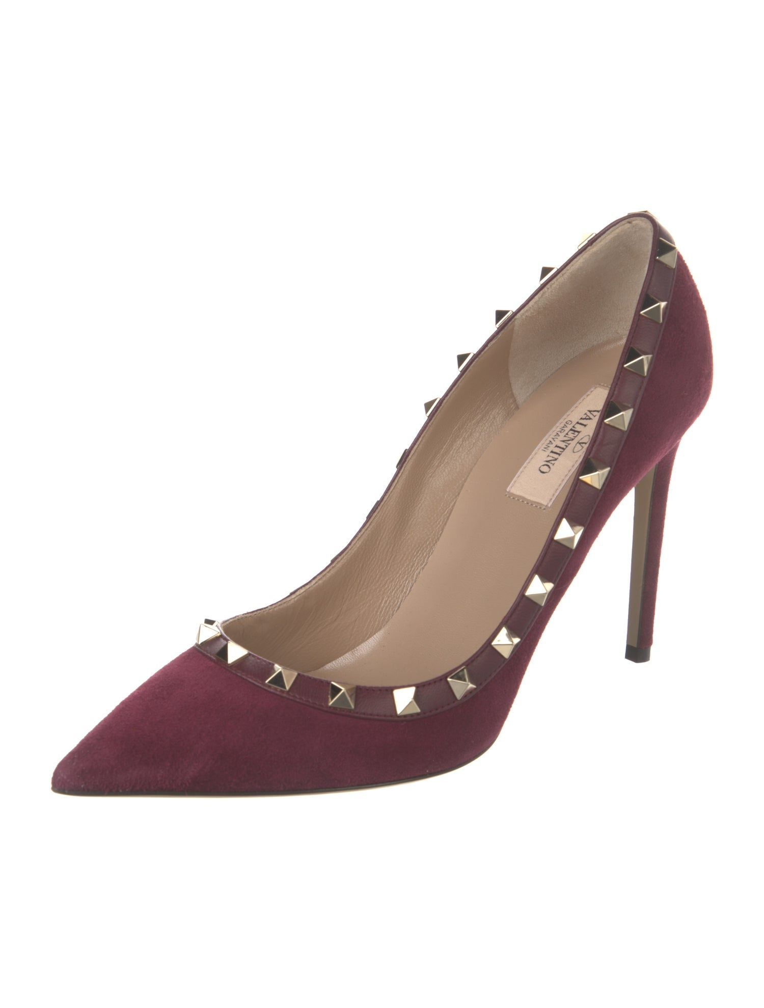 Valentino Rockstud Accents Leather Pumps