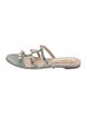 Valentino Rockstud Accents Leather Slides