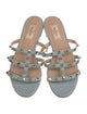 Valentino Rockstud Accents Leather Slides