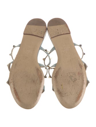 Valentino Rockstud Accents Leather Slides