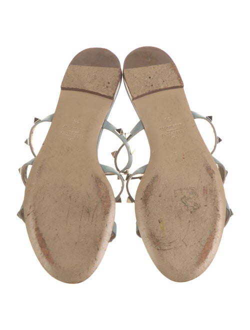 Valentino Rockstud Accents Leather Slides