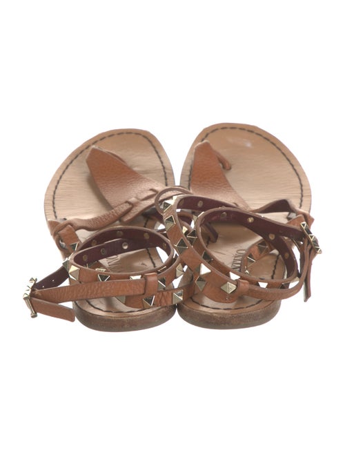Valentino Rockstud Accents Leather Gladiator Sandals
