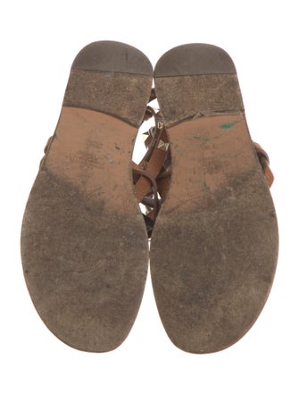 Valentino Rockstud Accents Leather Gladiator Sandals