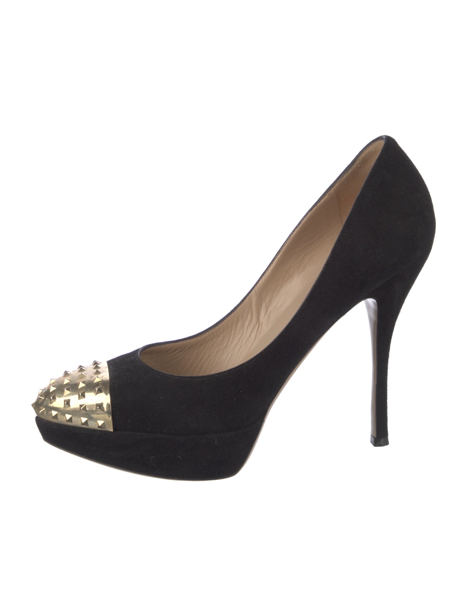 Valentino Rockstud Accents Suede Pumps