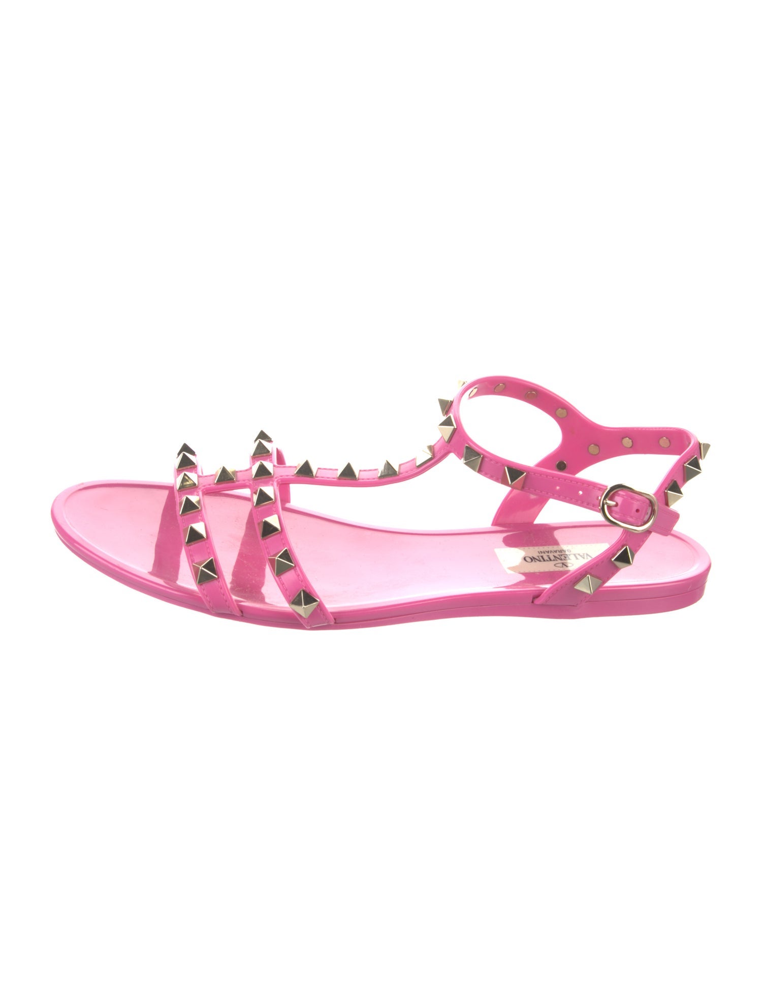 Valentino Rockstud Accents Rubber Gladiator Sandals