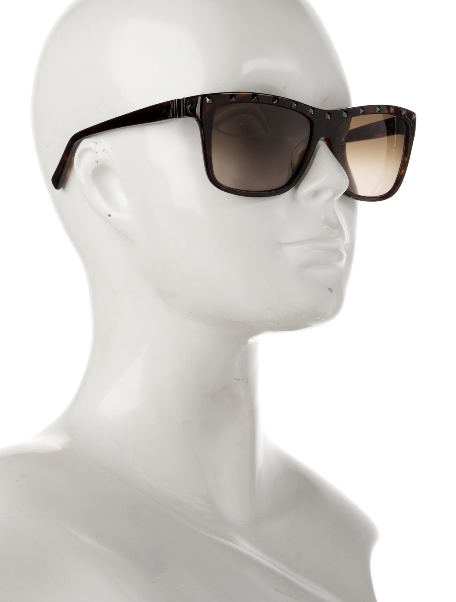 Valentino Rockstud Accents Oversize Sunglasses