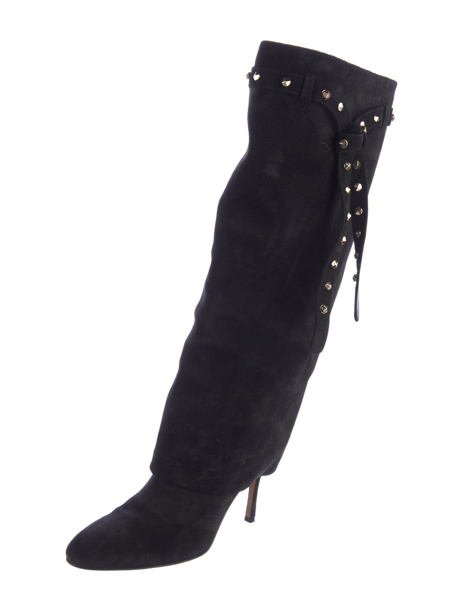 Valentino Rockstud Accents Suede Snow Boots