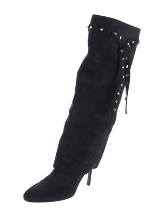 Valentino Rockstud Accents Suede Snow Boots