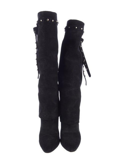 Valentino Rockstud Accents Suede Snow Boots