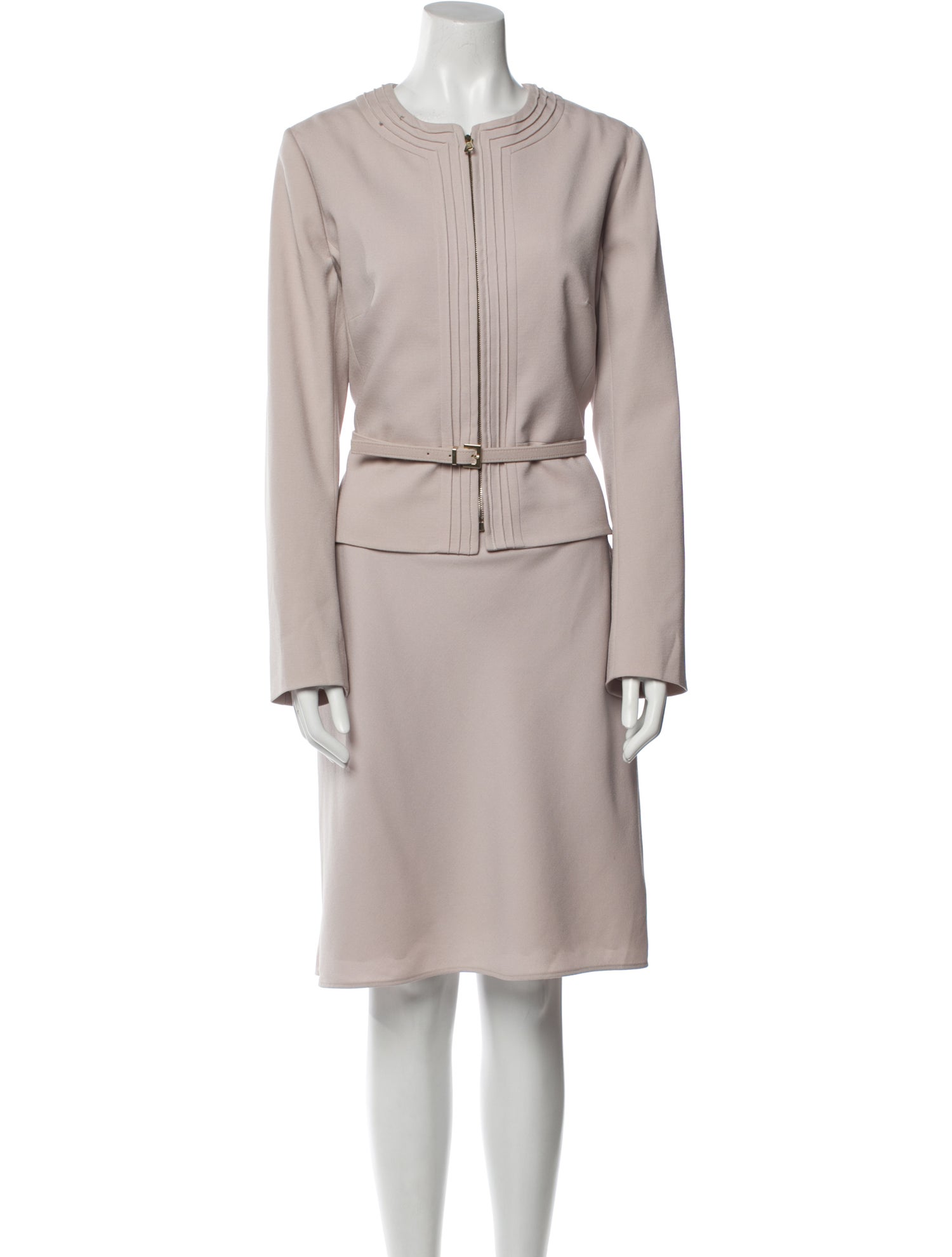 Valentino Wool Beaded Accents Dress Set