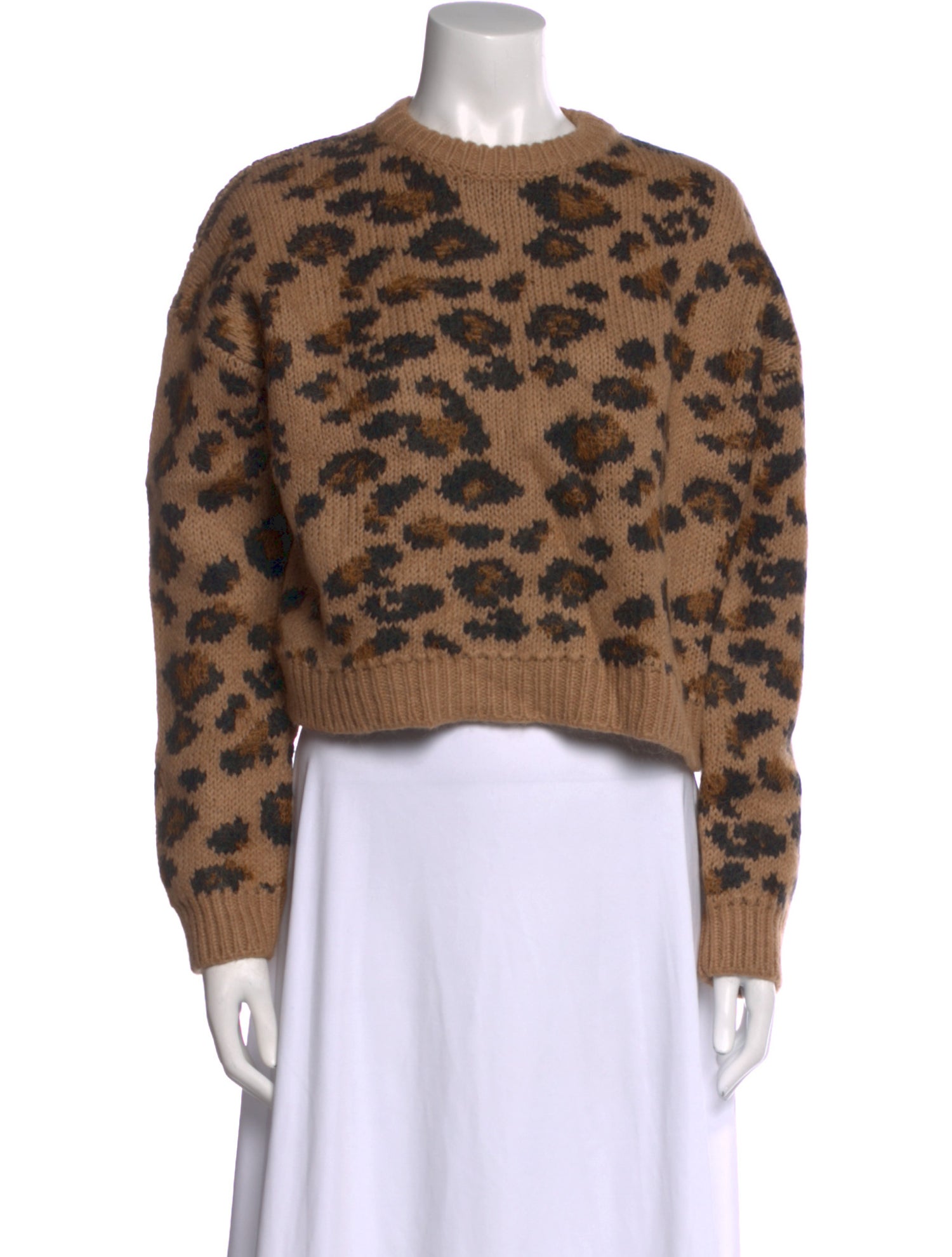 Valentino Animal Print Crew Neck Sweater