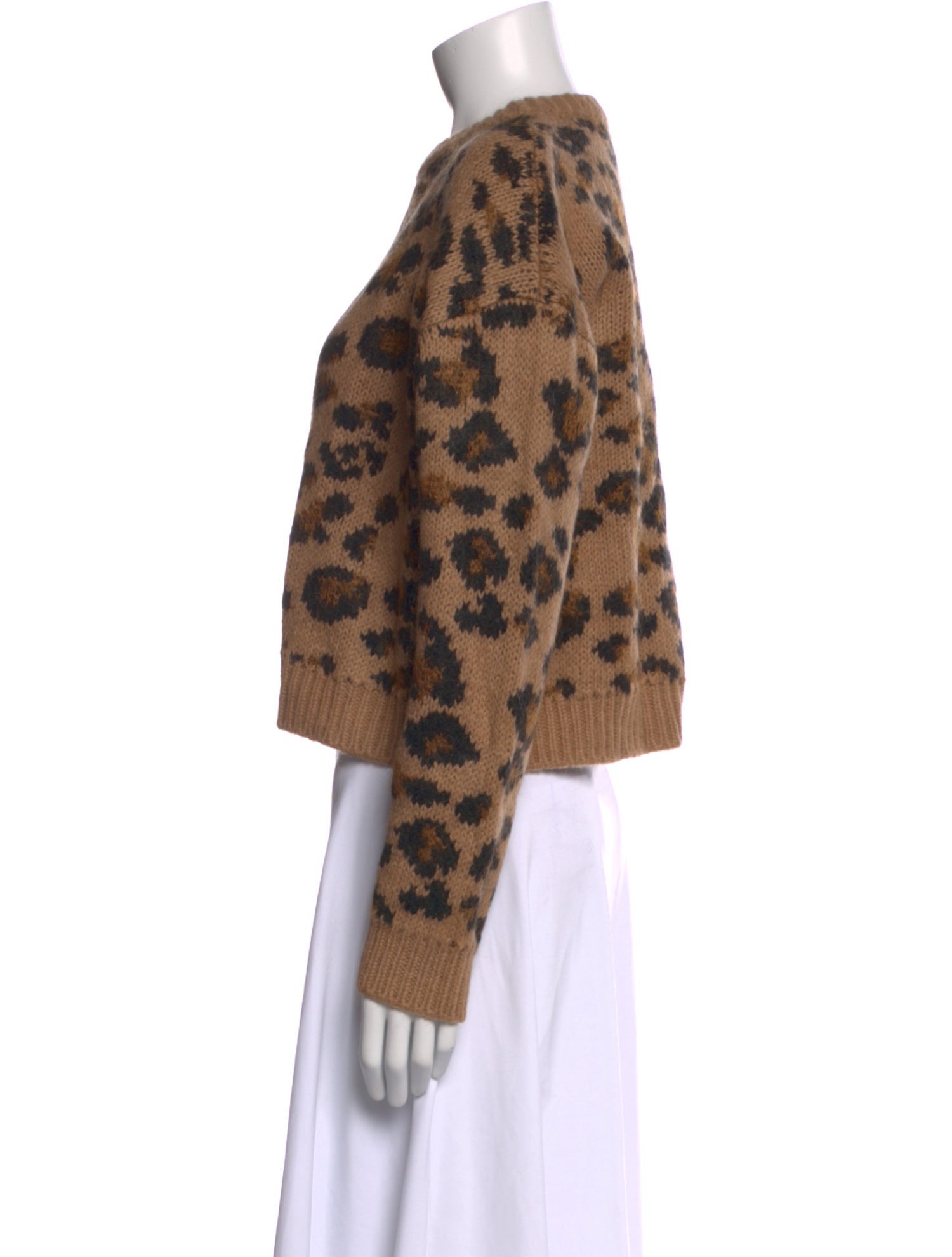 Valentino Animal Print Crew Neck Sweater