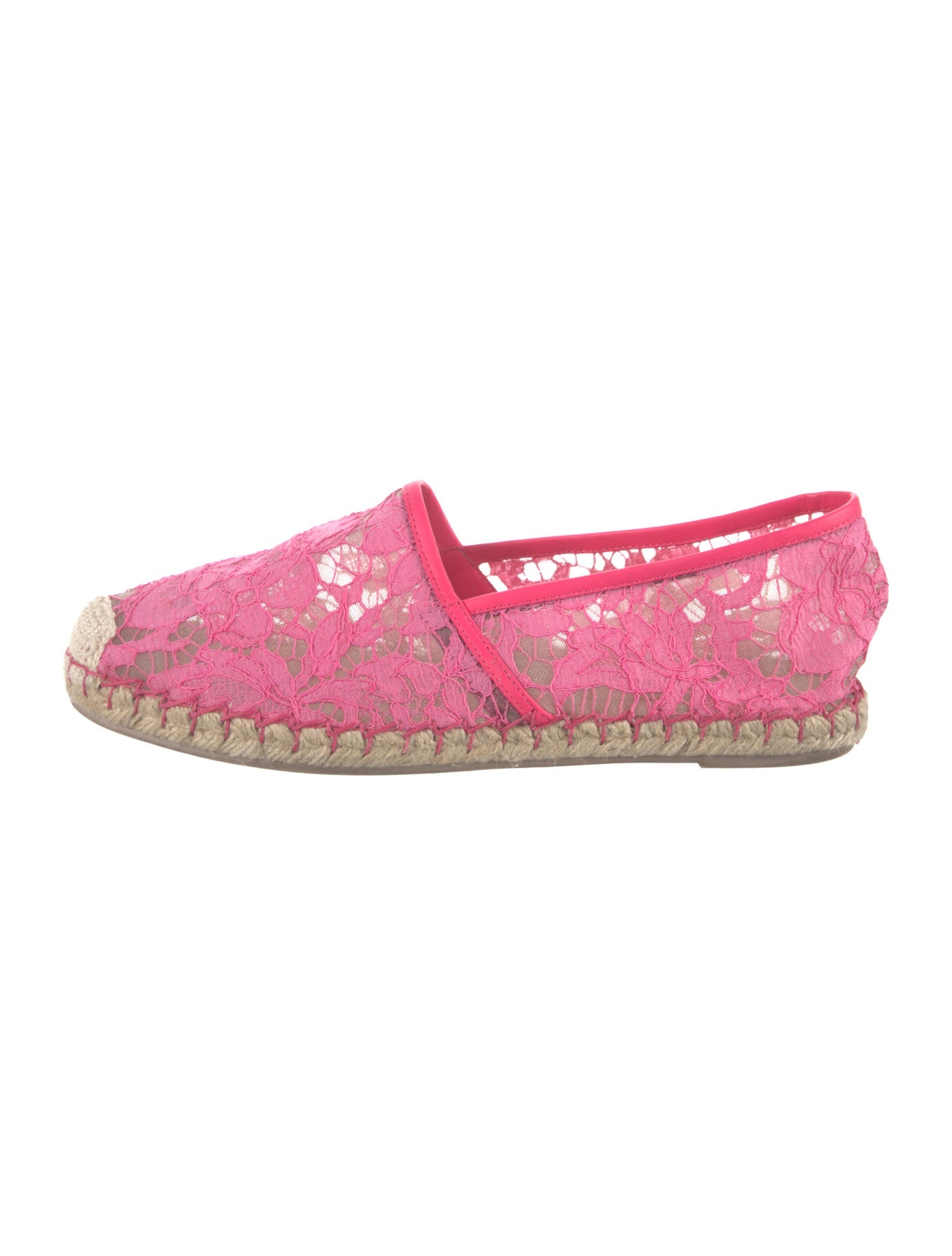 Valentino Lace Floral Print Espadrilles