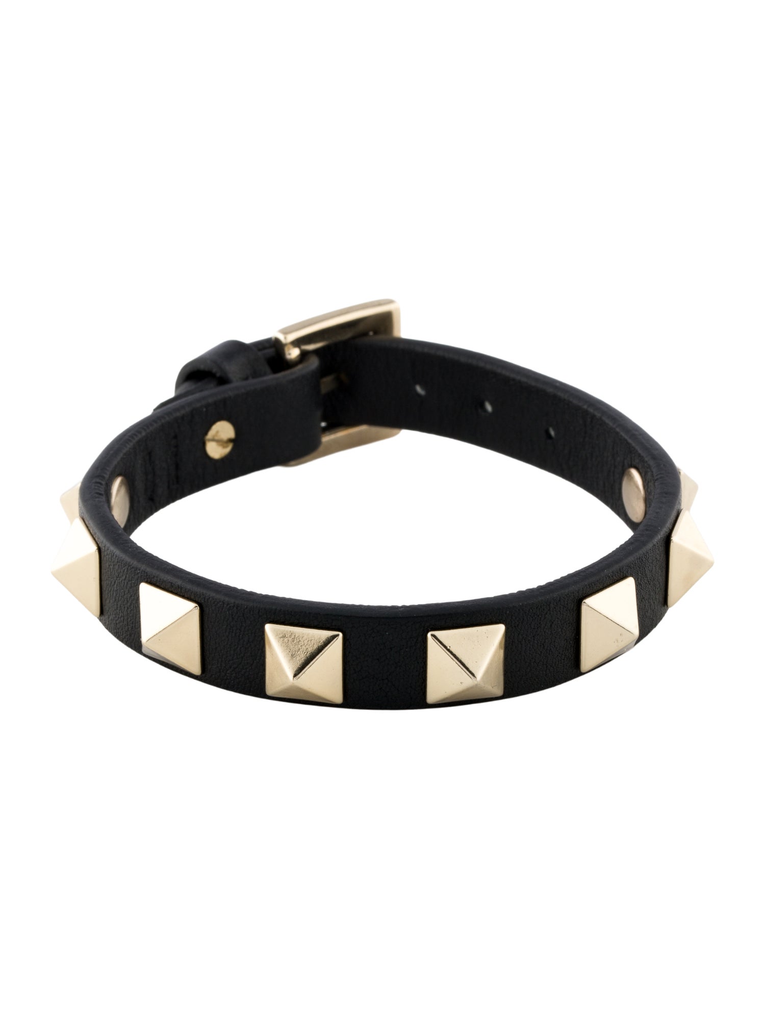 Valentino Leather Rockstud Bracelet