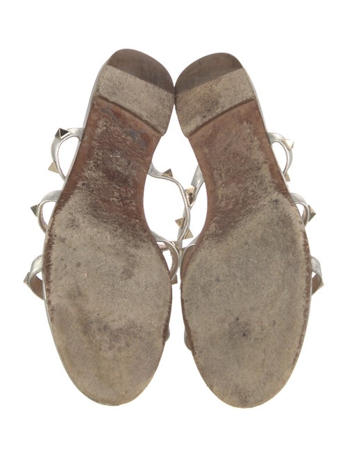 Valentino Rockstud Accents Leather Slides