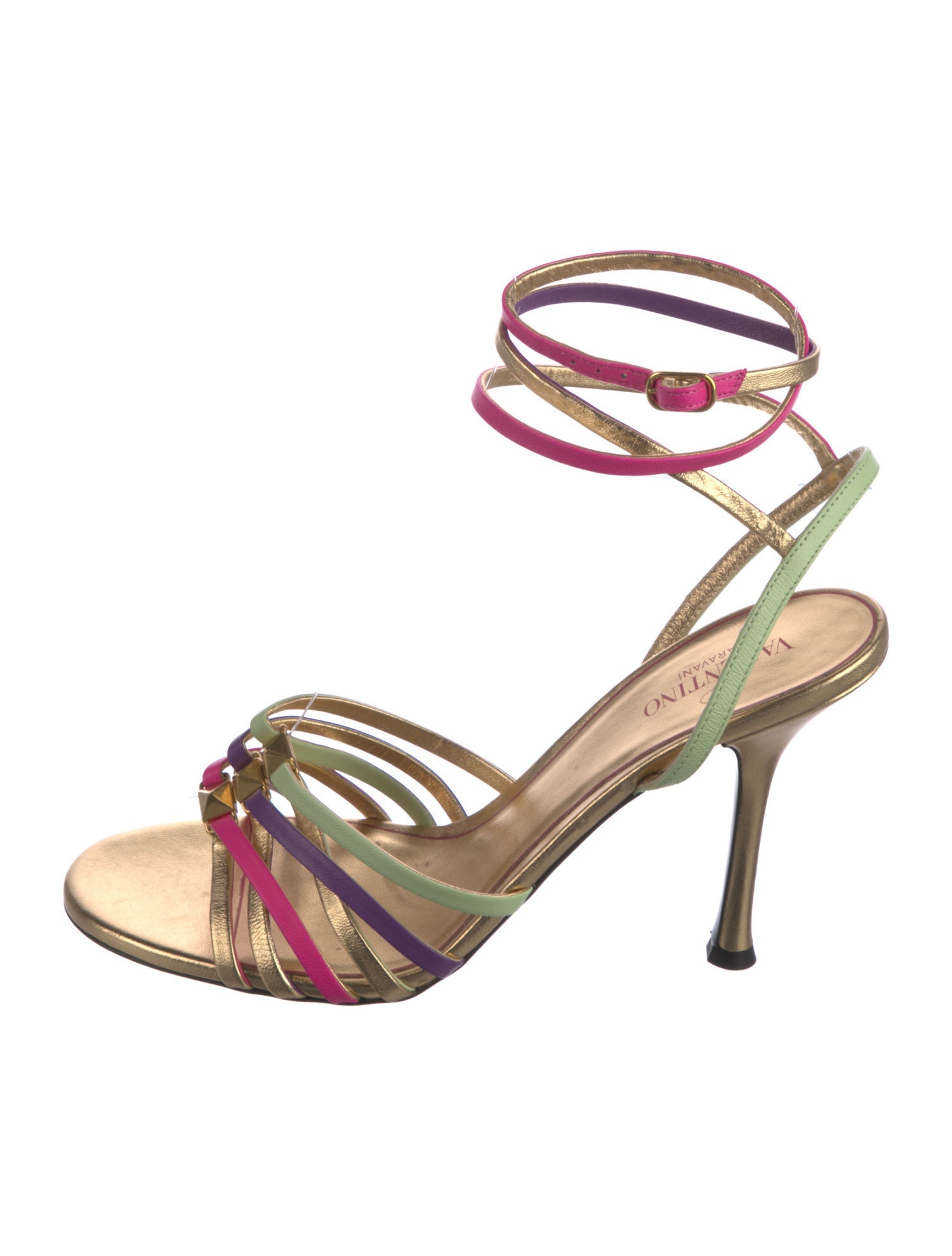 Valentino Rockstud Accents Leather Sandals