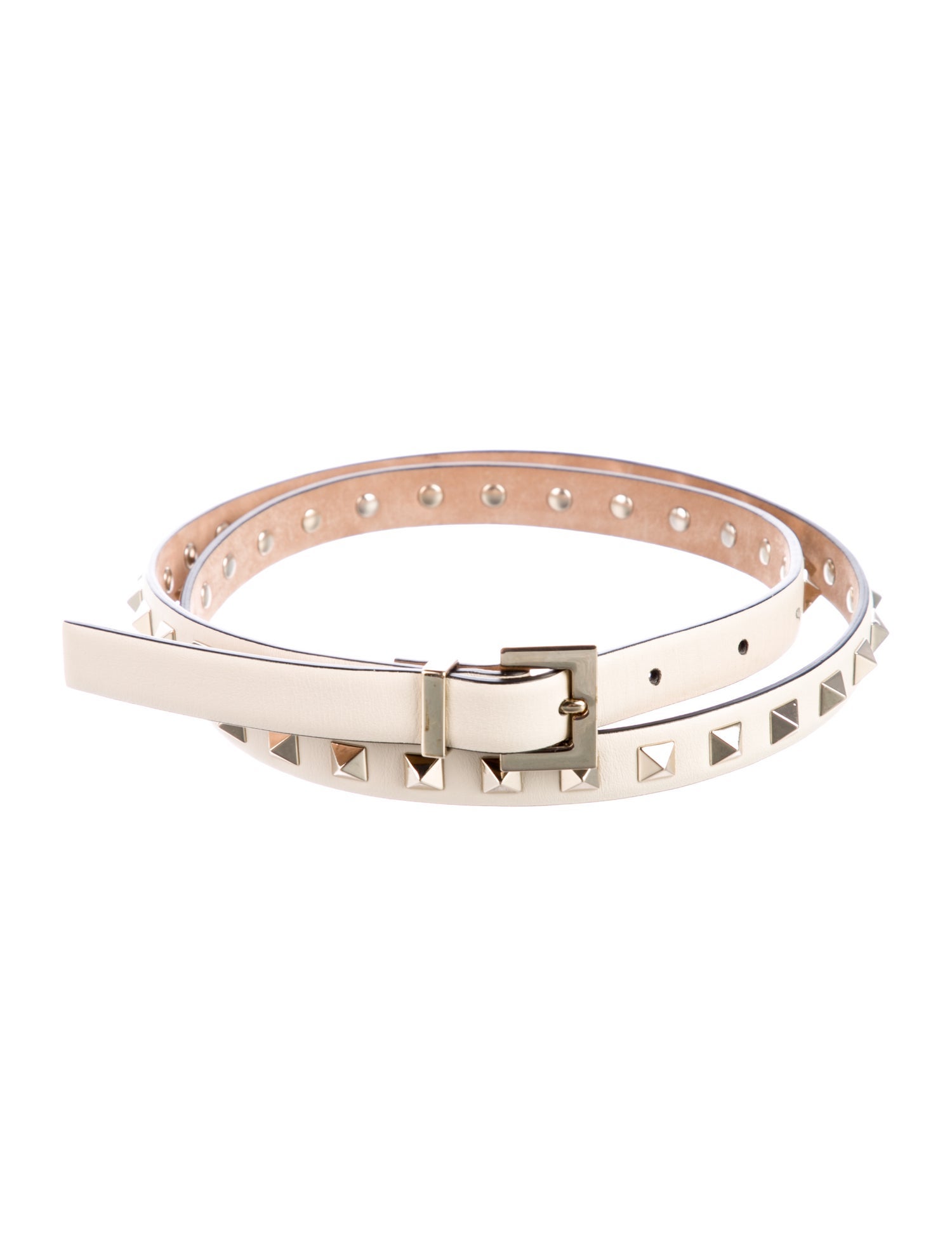 Valentino Rockstud Accents Skinny Belt