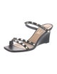 Valentino Rockstud Accents Leather Slides