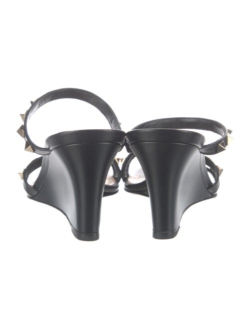 Valentino Rockstud Accents Leather Slides