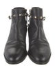 Valentino Rockstud Accents Leather Moto Boots
