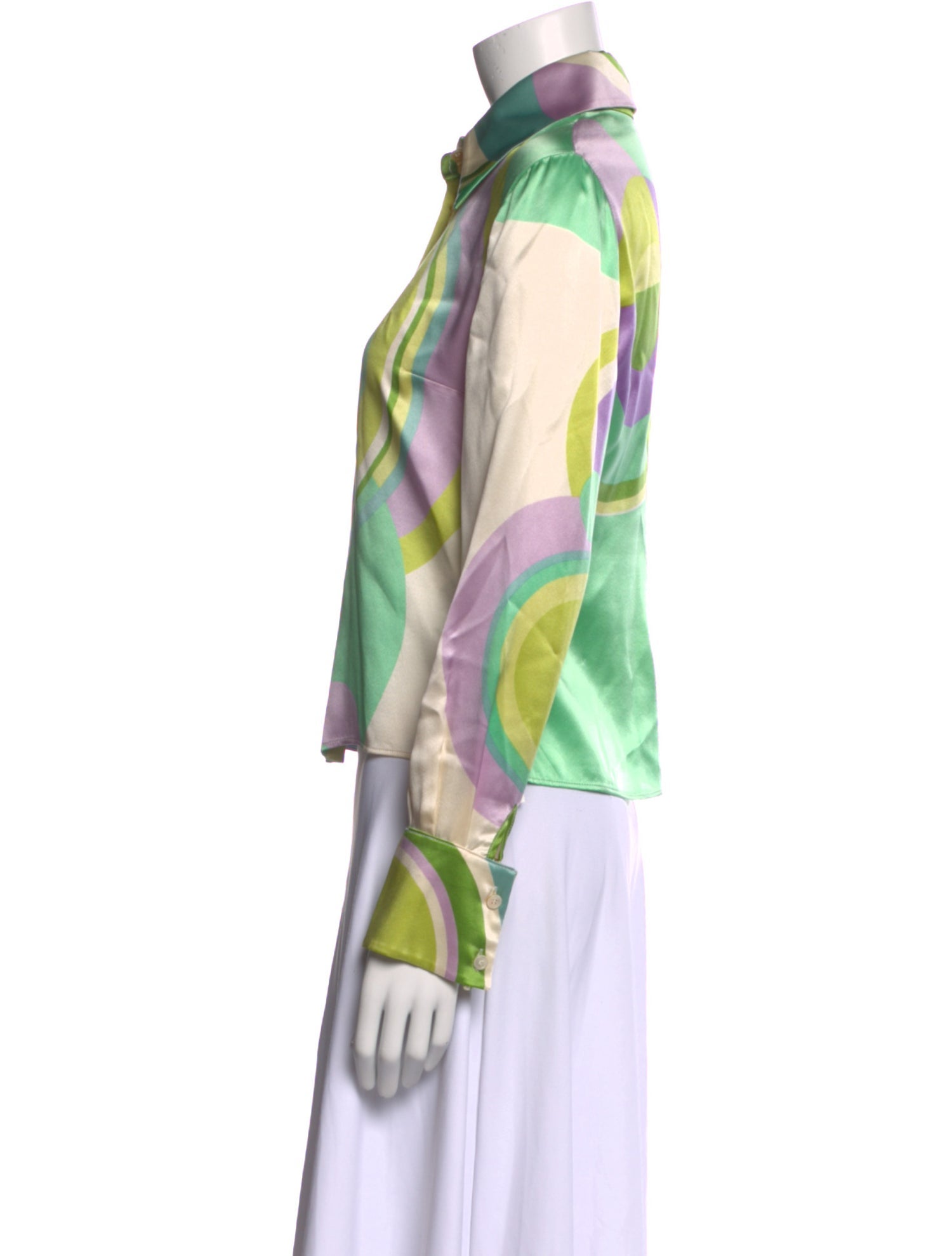 Valentino Silk Printed Button-Up Top