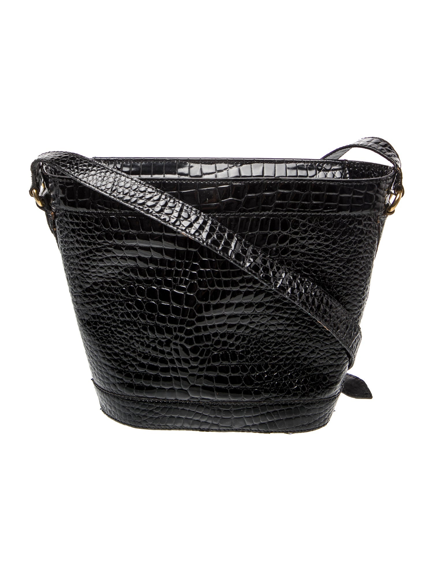 Valentino Embossed Leather Messenger Bag Small Vintage