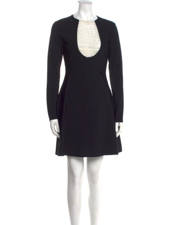 Valentino Scoop Neck Mini Dress