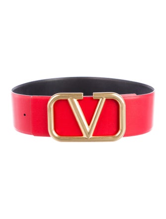 Valentino Vlogo Reversible Wide Waist Belt