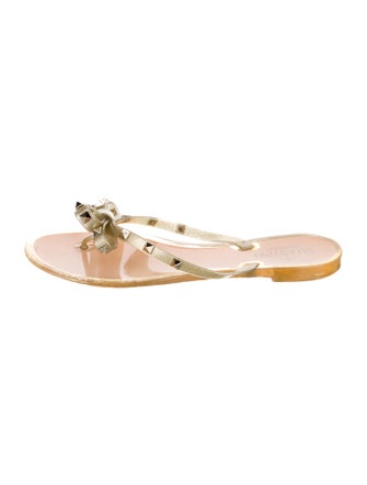 Valentino Rockstud Accents Rubber Slides