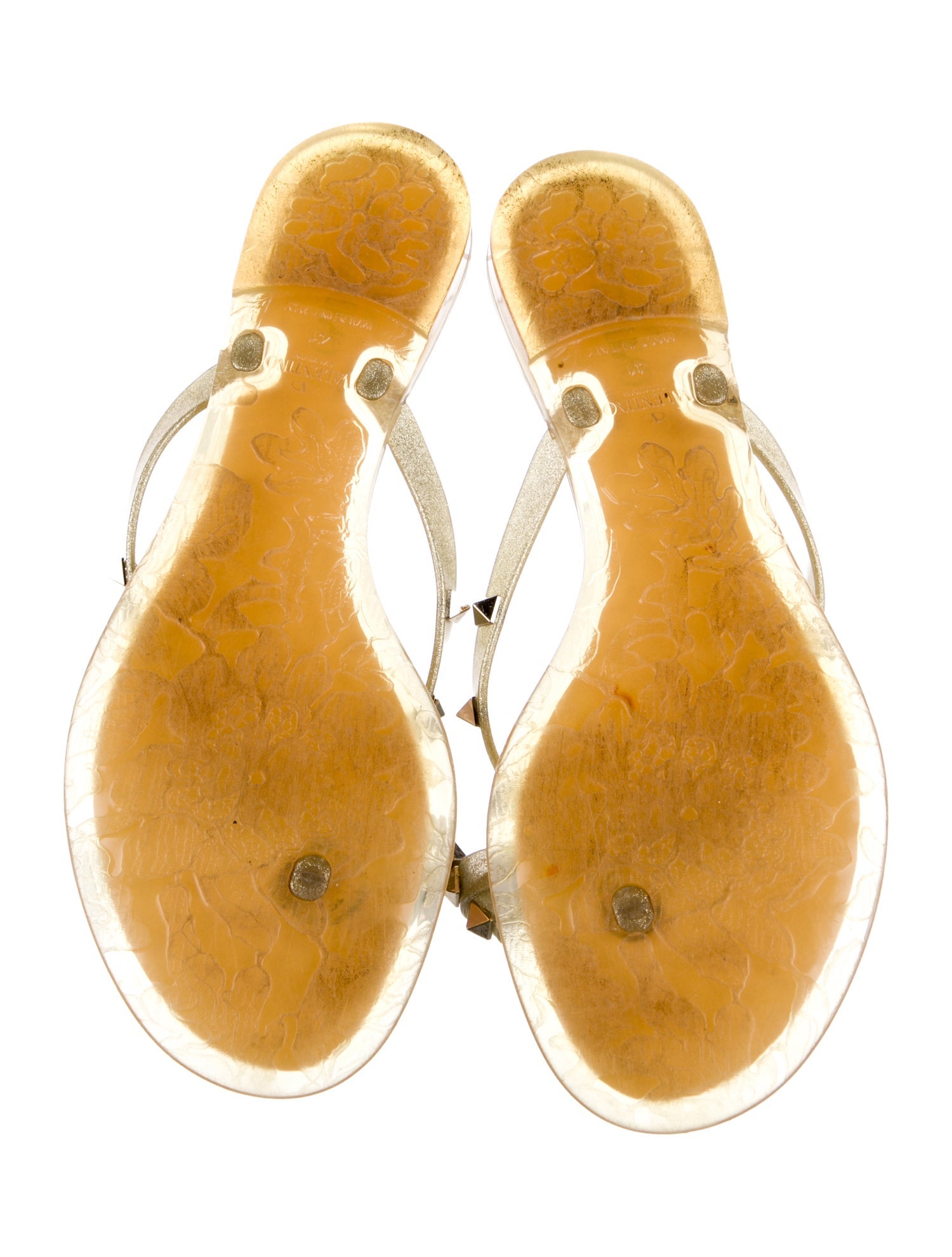 Valentino Rockstud Accents Rubber Slides