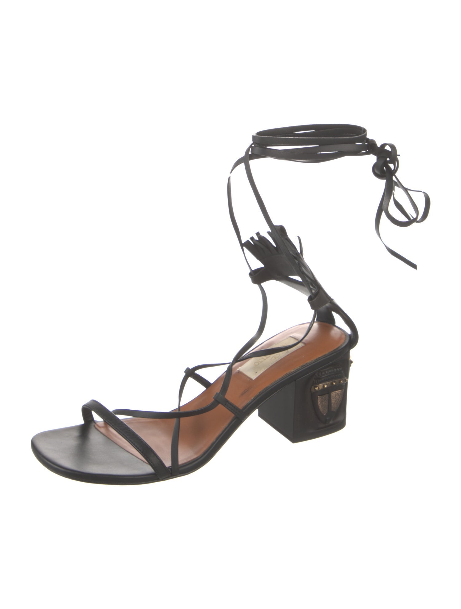 Valentino Rockstud Accents Leather Gladiator Sandals