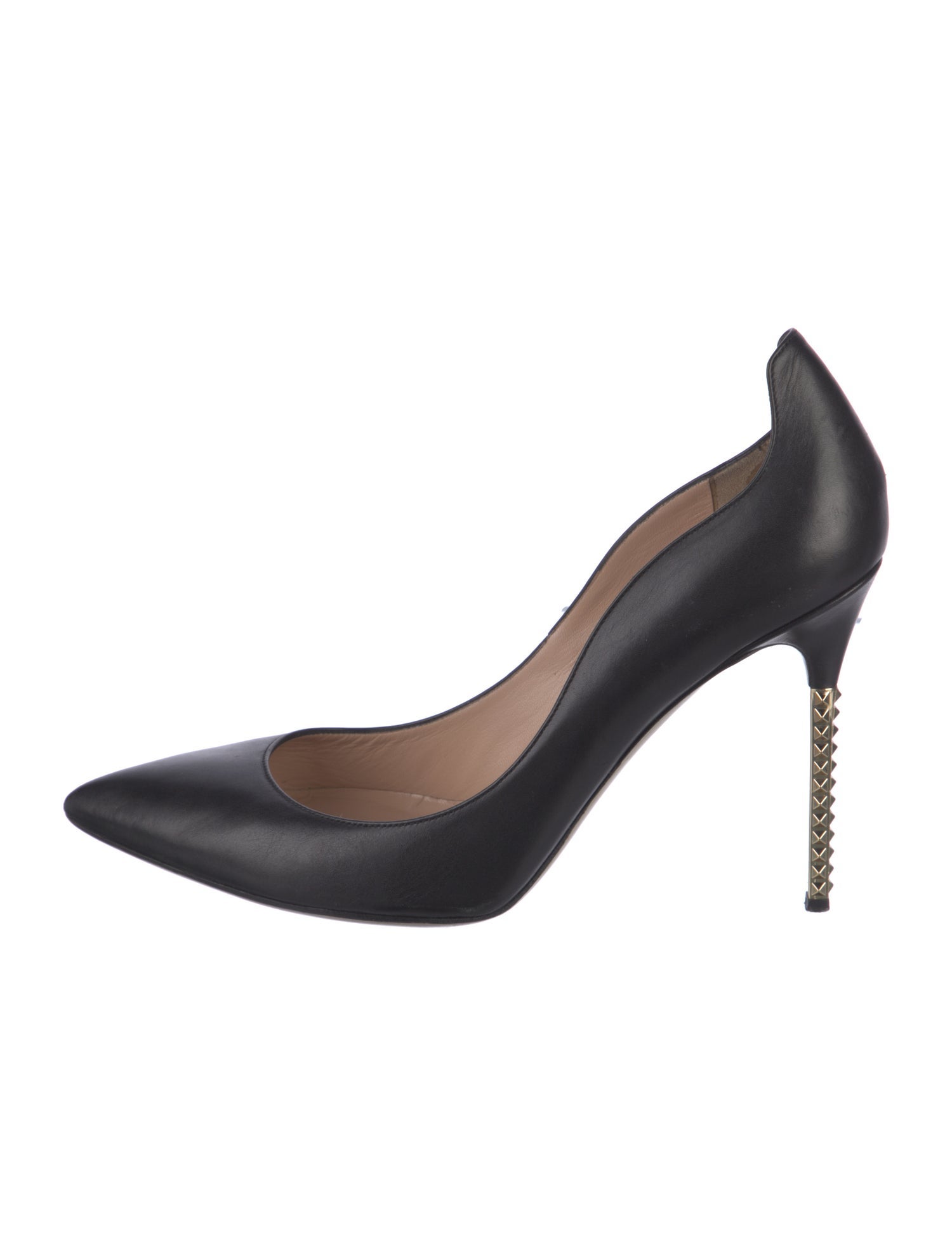 Valentino Rockstud Accents Leather Pumps