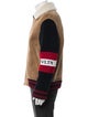 Valentino Shearling Paneled Colorblock Pattern Varsity Jacket