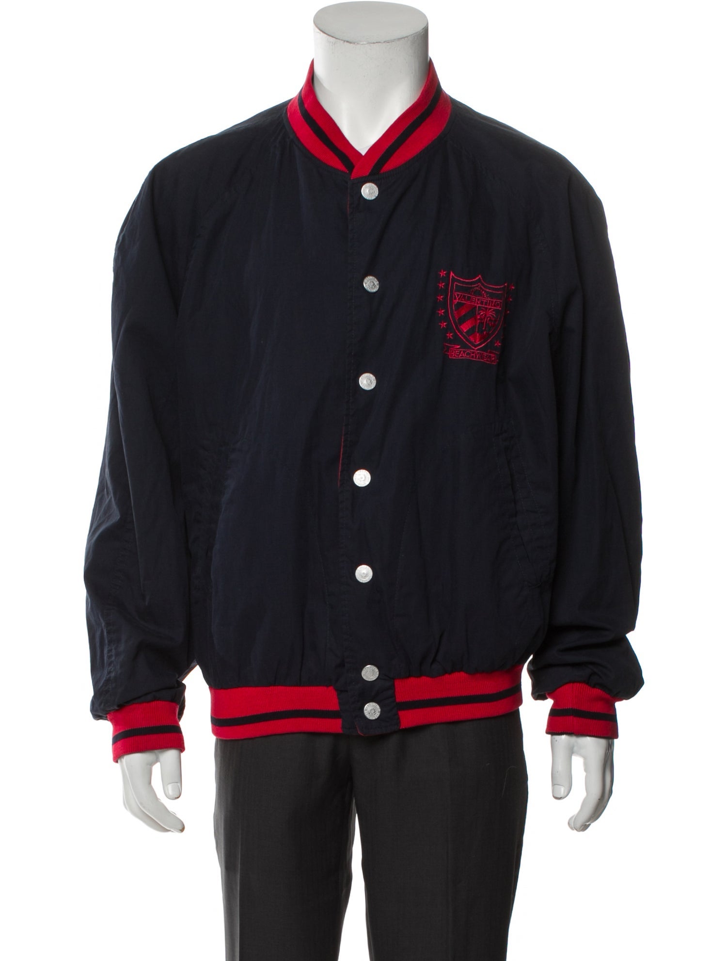 Valentino Striped Bomber Jacket