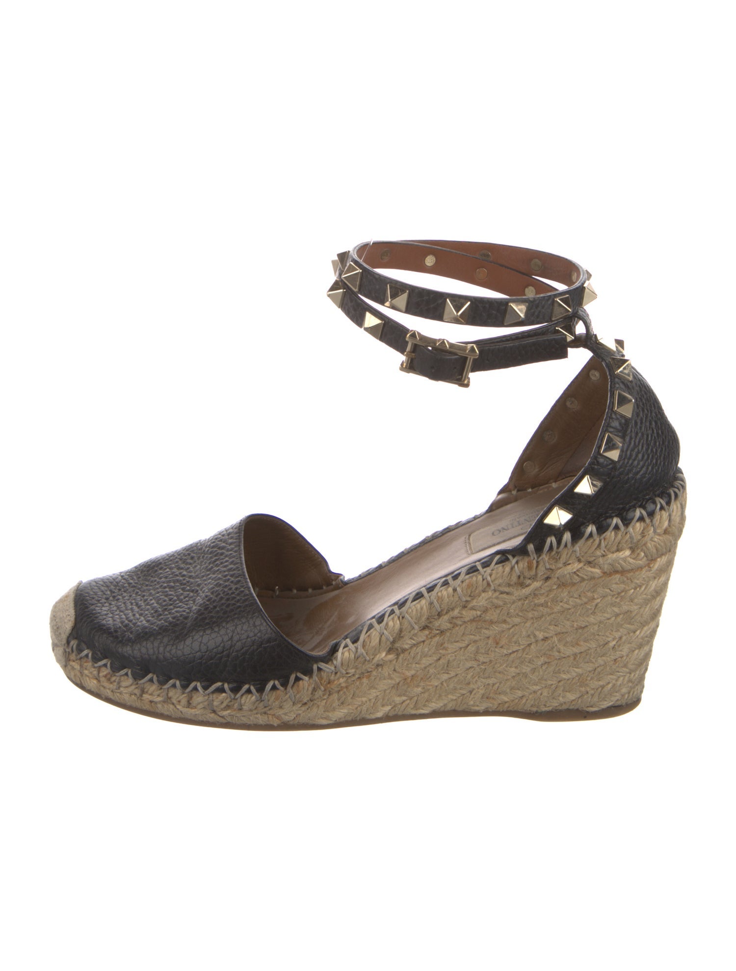 Valentino Rockstud Accents Leather D'Orsay Pumps