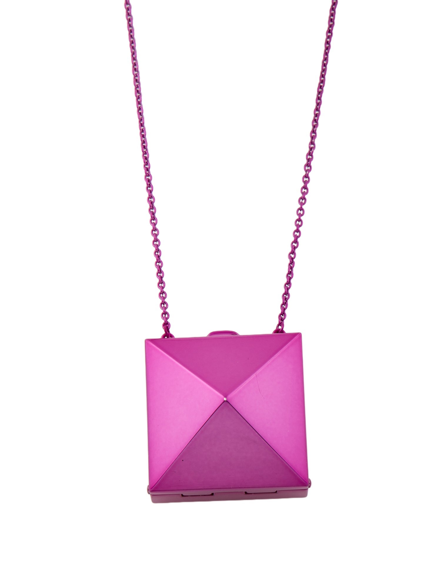Valentino Rockstud Mirror Box Pendant Necklace