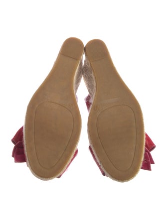 Valentino Patent Leather Colorblock Pattern Espadrilles