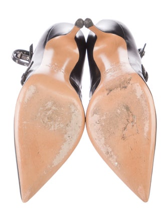 Valentino Leather Colorblock Pattern Pumps