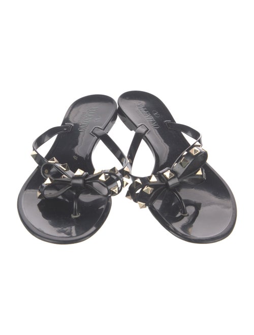 Valentino Rockstud Accents Rubber Slides