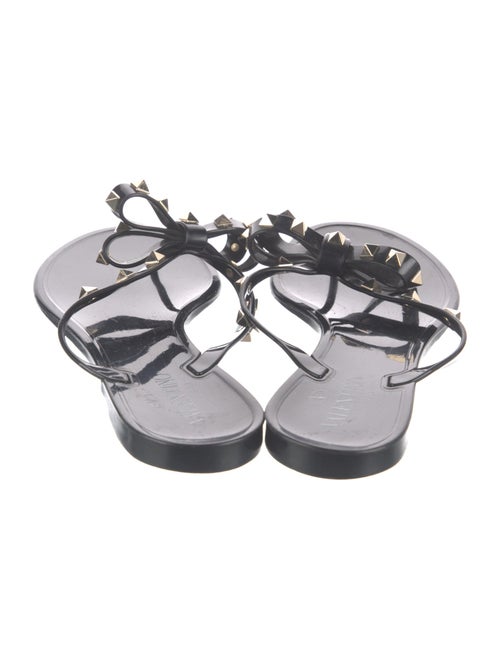 Valentino Rockstud Accents Rubber Slides