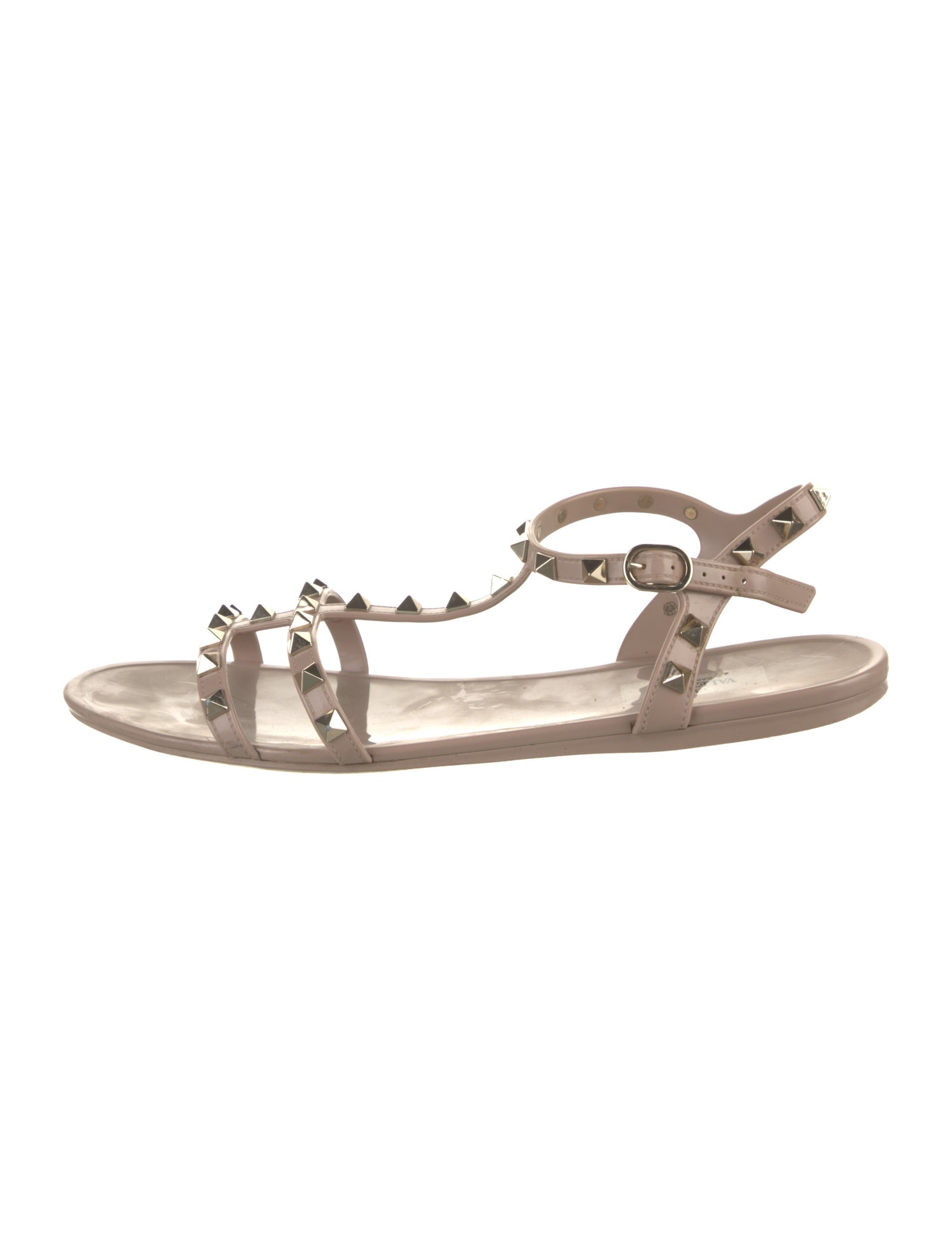 Valentino Rockstud Accents Rubber Gladiator Sandals