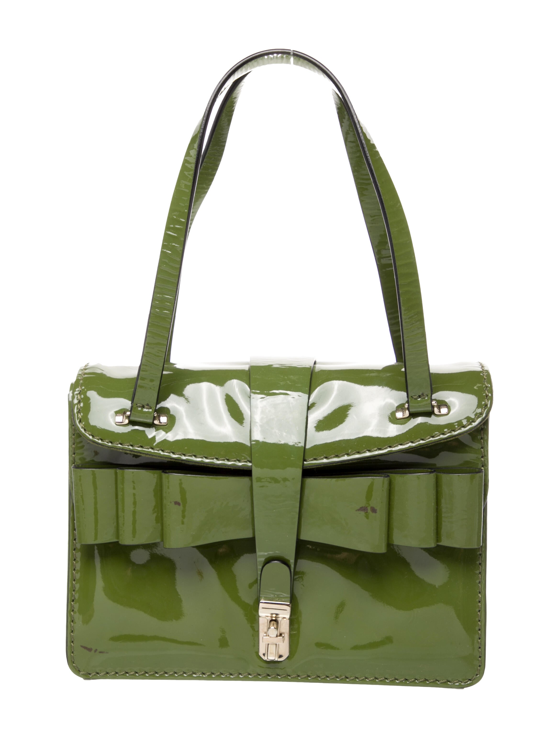 Valentino Patent Leather Top Handle Bag