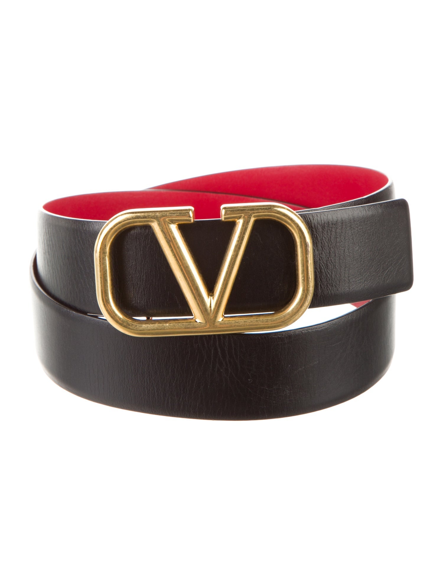 Valentino Vlogo Reversible Leather Belt