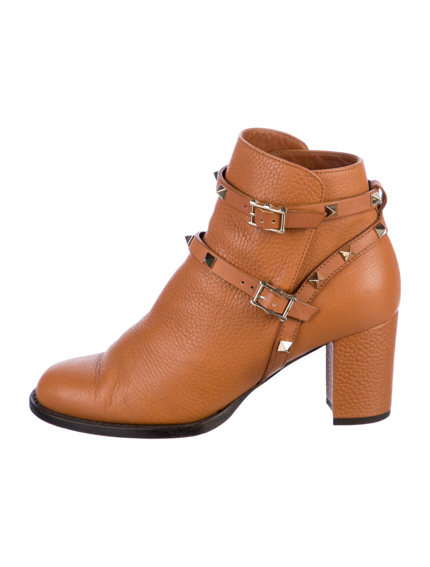 Valentino Rockstud Accents Leather Boots