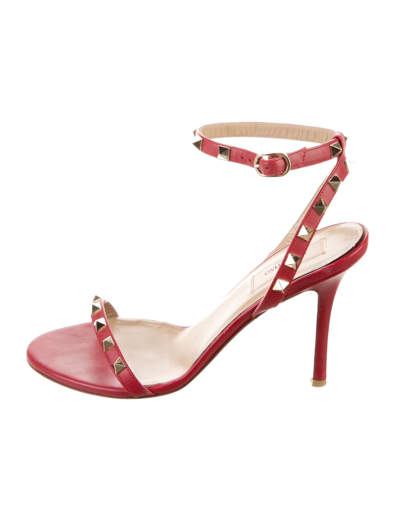 Valentino Rockstud Accents Leather Sandals