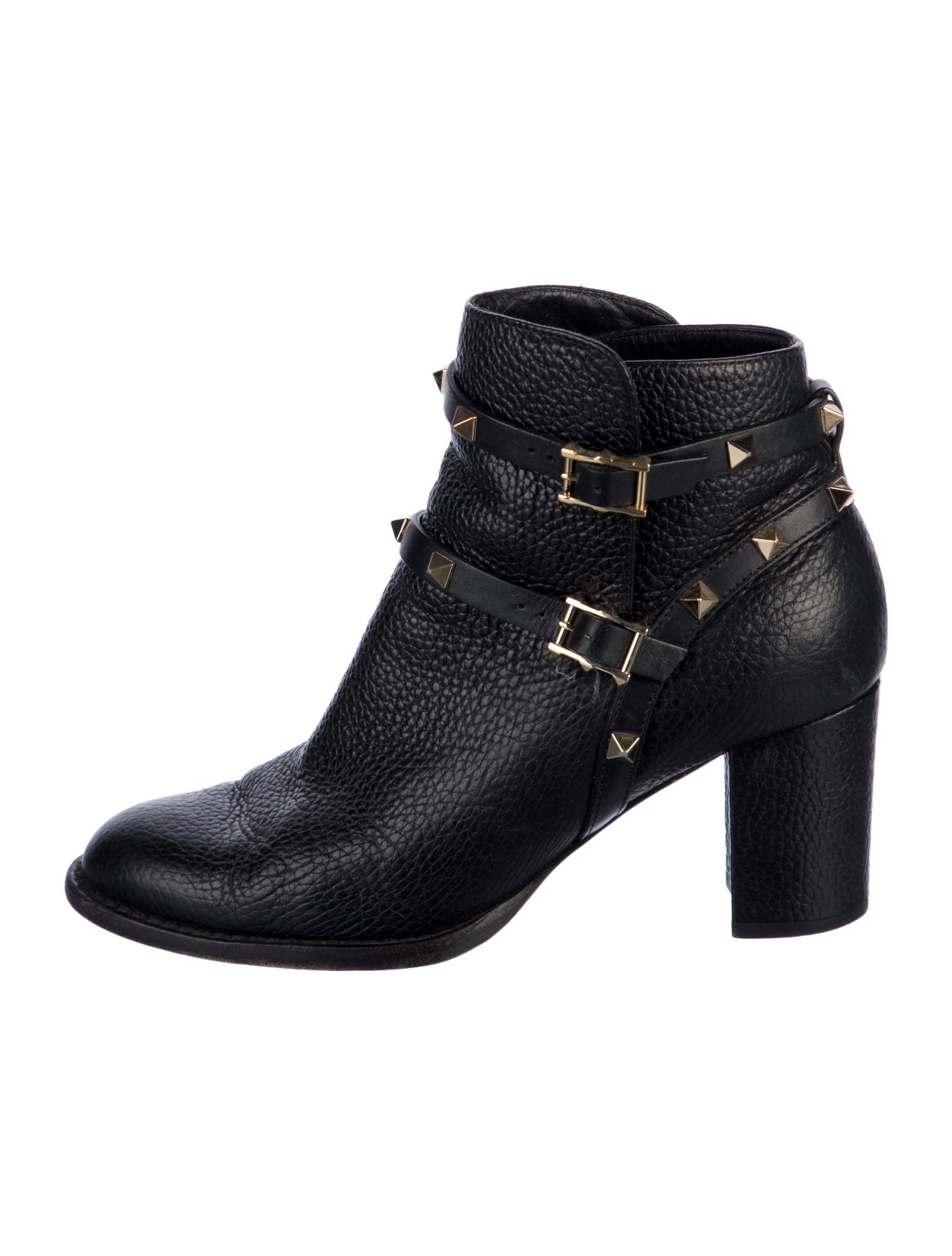 Valentino Rockstud Accents Leather Boots