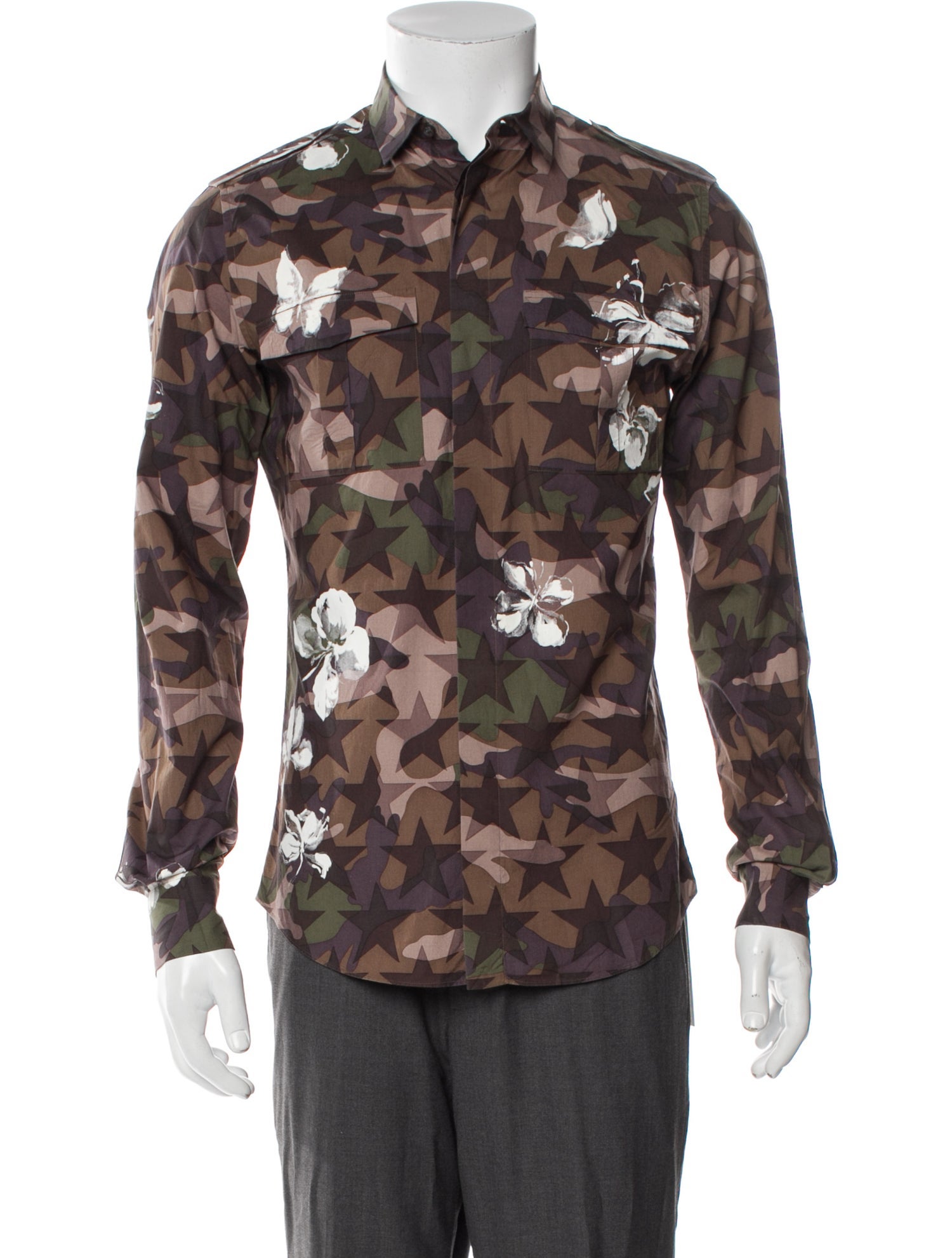 Valentino Printed Long Sleeve Shirt