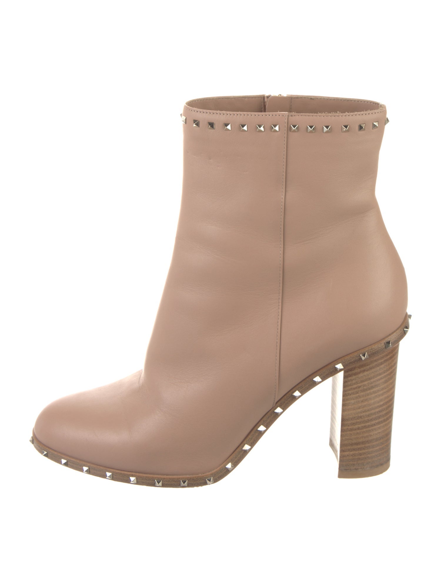 Valentino Leather Studded Accents Boots