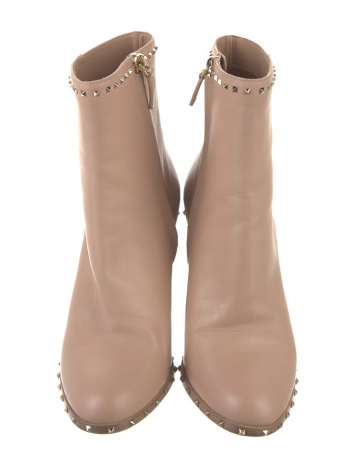 Valentino Leather Studded Accents Boots