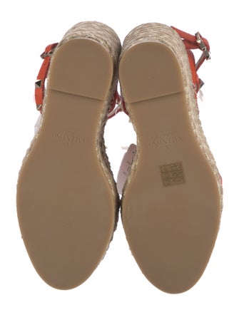 Valentino Rockstud Accents Leather Espadrilles